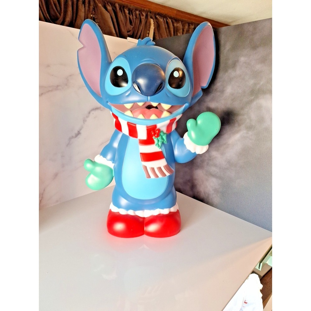 22" Disney LED Lilo &‎ Stitch Lighted Christmas Blow Mold RARE Decoration
